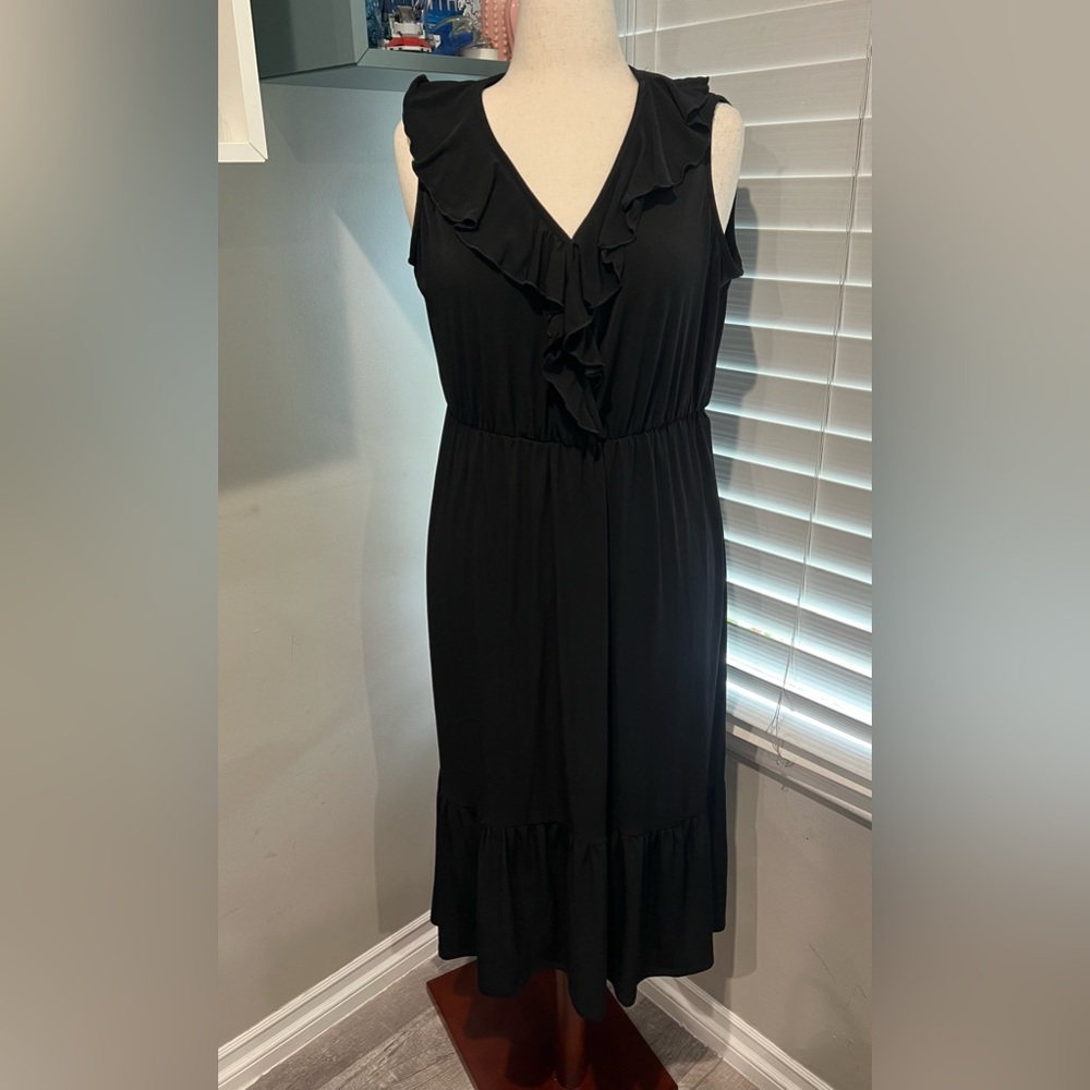 NY‎ Collection Black  High Low Ruffle Dress
